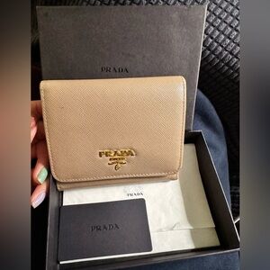 Prada trifold wallet